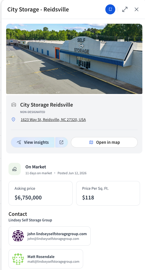 City Storage listing
